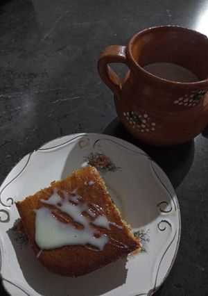 Una foto de Bizcocho de naranja 🍊