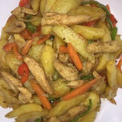A picture of Potatoes stir fry.