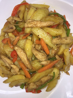 A picture of Potatoes stir fry.