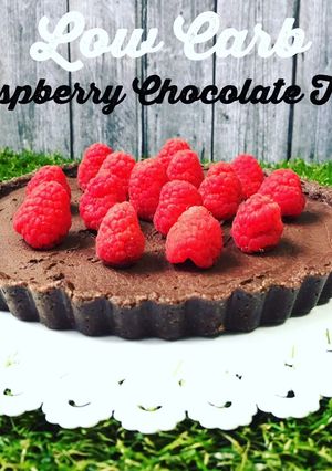 Foto resep Low Carb raspberry chocolate tart #keto #ketopad