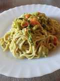 Espagueti con brócoli a la crema