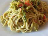 Espagueti con brócoli a la crema
