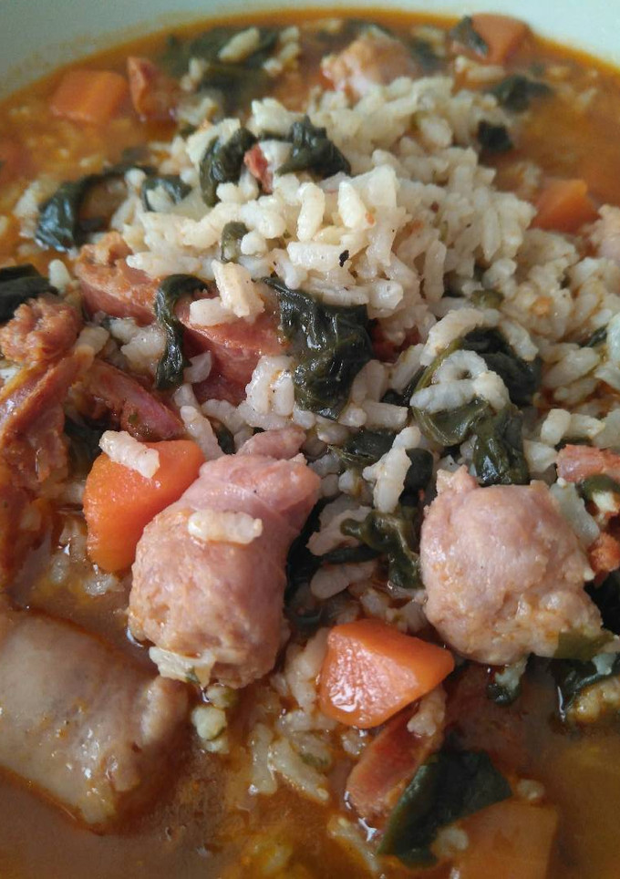 Una foto de Arroz caldoso con espinacas
