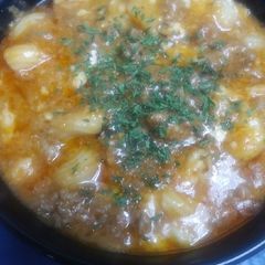 A picture of Corkscrew Baked Soup.