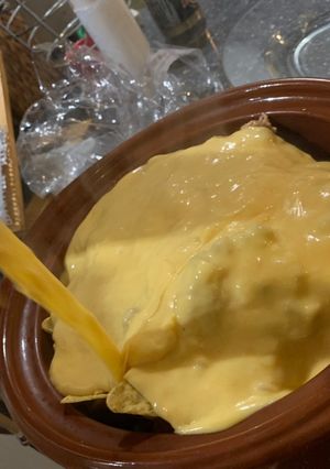 Una foto de Dip de queso cheddar