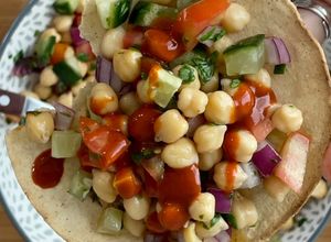 Una foto de Ceviche de garbanzos