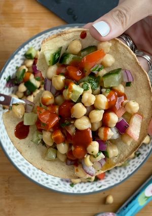 Una foto de Ceviche de garbanzos