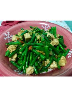 Foto resep Oseng Kacang Panjang & Tempe
