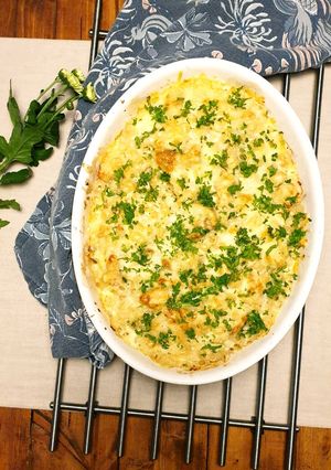 Foto resep Chicken alfredo pastagratäng