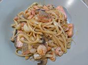 A picture of enoki pasta