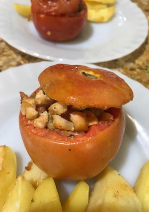 Una foto de Tomate relleno al horno