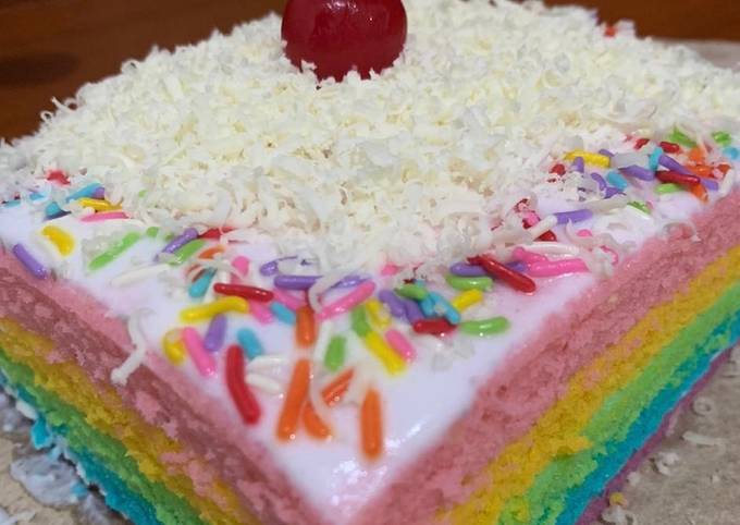 Rainbow cake 4 telor