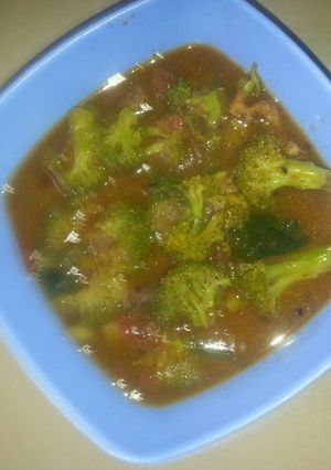 A picture of Brocolli stew# author Marathon contest #.