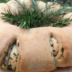 Home made bread with herbs and olive oil A picture of Home made bread with herbs and olive oil.