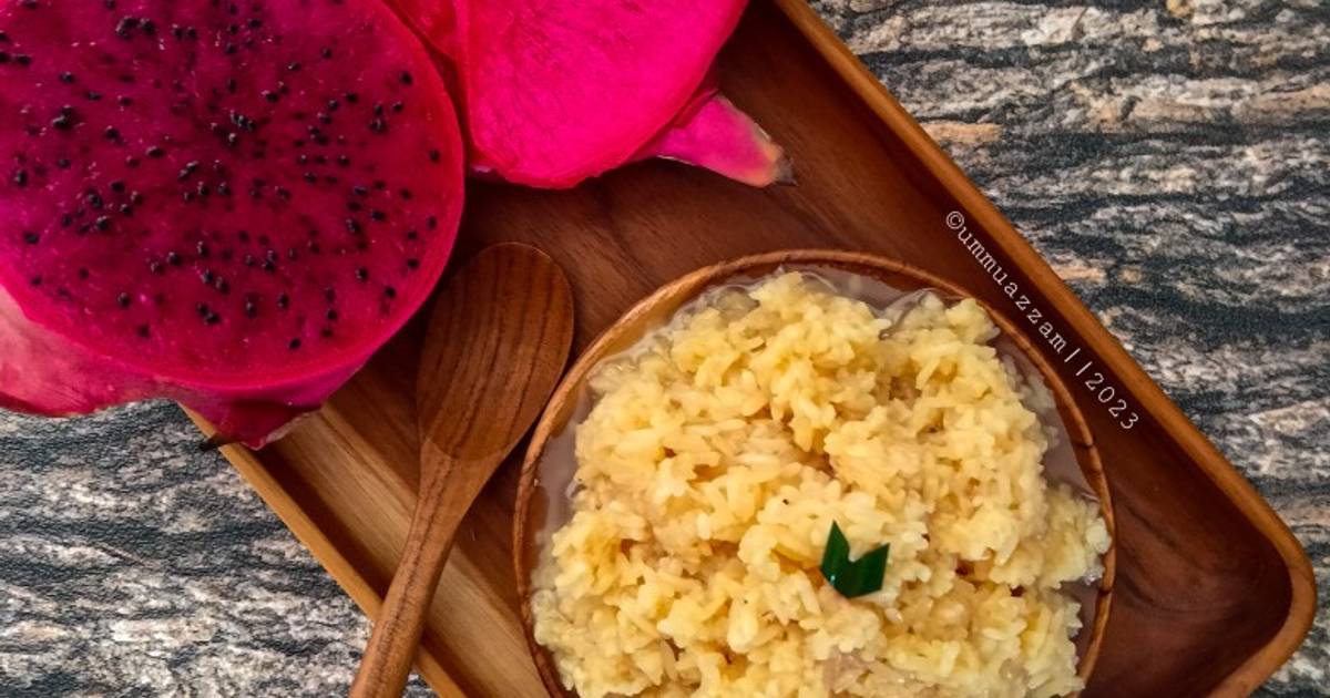 Resep Tape Ketan Kulit Buah Naga (perubahan pH mengubah warna) oleh