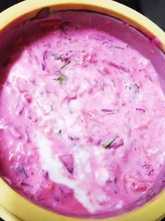 பிங்க் ரைத்தா pink raitha Recipe in Tamil செய்முறை முக்கிய புகைப்படம்