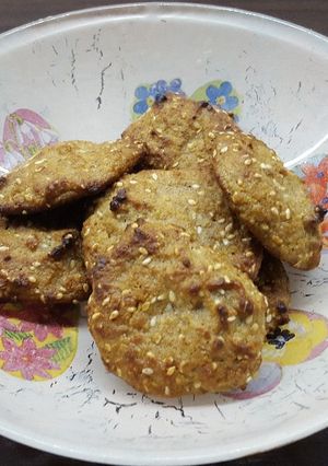 Diós, vörös áfonyás korongok (cukor, lisztmentes) recept fotója