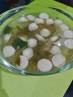 Foto resep Sayur asin kuah bakso ayam
