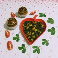 A picture of Aloo Methi Sabji.