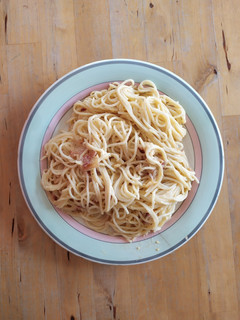Una foto de Espaghettis carbonara