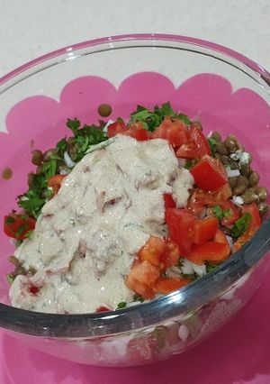 عکسی از دستور سالاد عدس