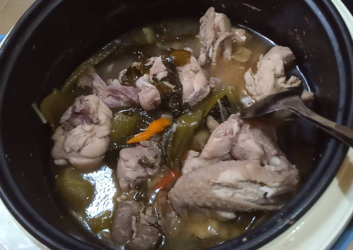 Ayam Sop Sayur Asin Rice Cooker