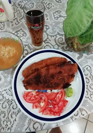 Una foto de Filete de pescado empanizado picante 👍✨