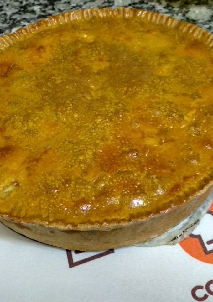 Una foto de Tarta integral de pollo y puerro 🍗