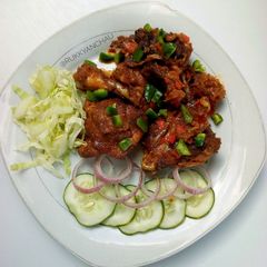 A picture of Peppered chicken.
