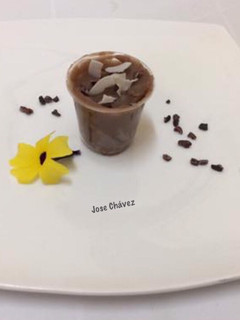 Una foto de Mousse de chocolate y batata