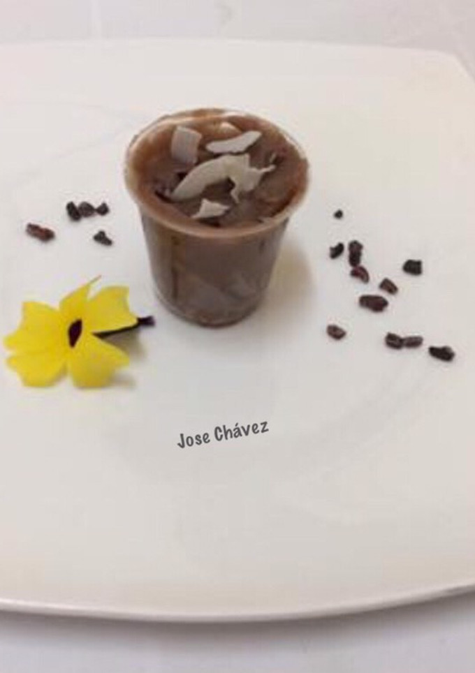 Una foto de Mousse de chocolate y batata