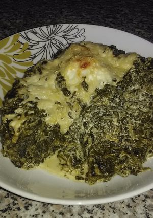 Une photo de Gratin épinards oeuf dur