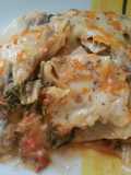 Lasaña con carne y vegetales