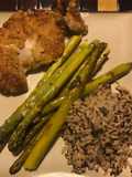 One Pan Lemon Parmesan Chicken and Asparagus