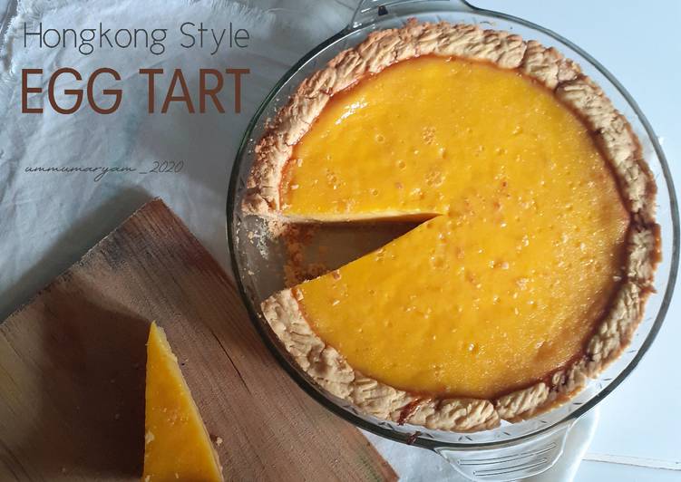 Hongkong Style Egg Tart (Eggless Crust)