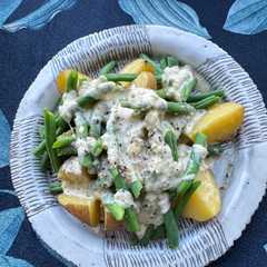 Green Beans and Potatoes with Cream Cheese Sauce-レシピのメイン写真