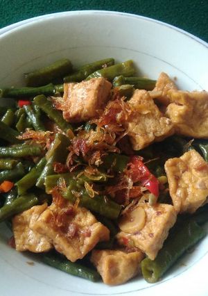 Foto resep Tumis Kacang Panjang with Tahu Kornet