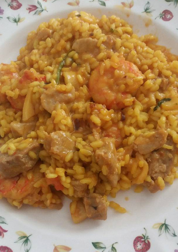 Una foto de Arroz de marisco