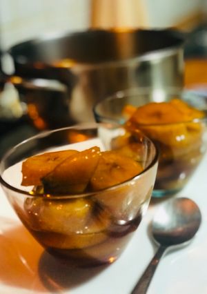 A picture of AMIE’s Minatamis na Saging (sweetened banana).