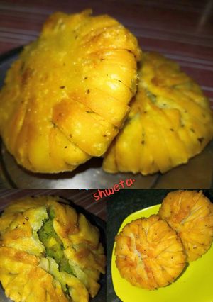 A picture of Crispy layered green peas kachori...