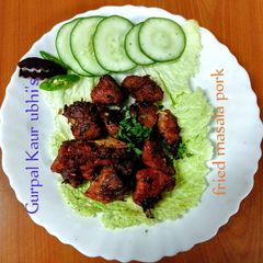 A picture of Fried masala pork.