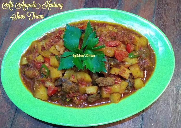 Resep Ati Ampela Kentang Saos Tiram yang mudah