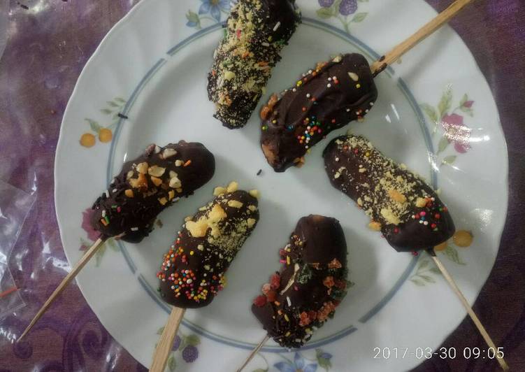 Es pisang cokelat