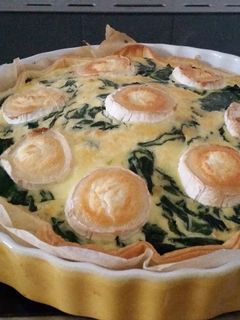 Une photo de Tarte épinards/chèvre