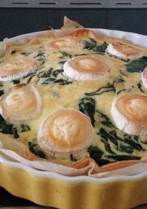 Une photo de Tarte épinards/chèvre