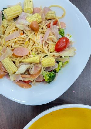 清炒蒜香義大利麵🍝 的食譜成品照片