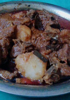 A picture of Mutton curry.
