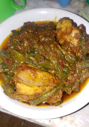 Foto resep Ayam rica - rica kacang panjang pedas manis