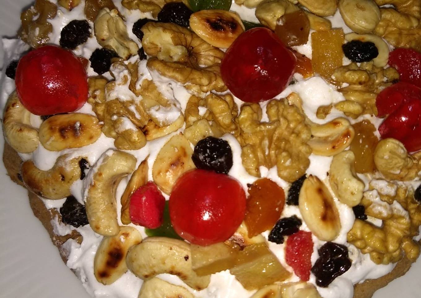 Pan dulce con capa navideña multicolor