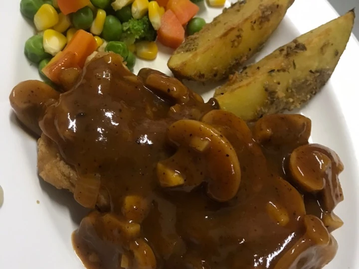 Langkah Gampang Menyiapkan Resep Chicken Steak with Mushroom Sauce yang Enak Banget Anti Ribet, Sempurna